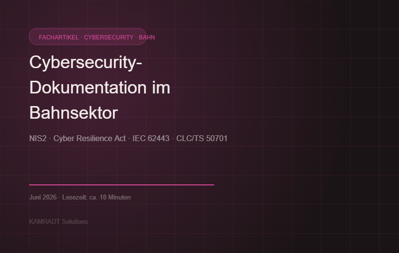 Cybersecurity-Dokumentation im Bahnsektor